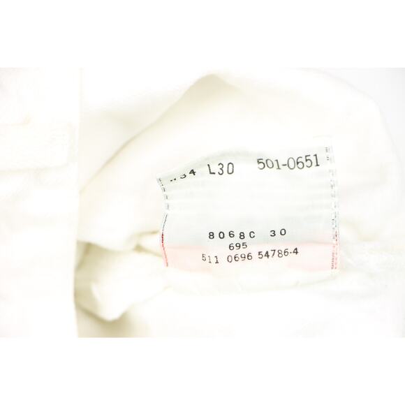 Vintage Levi's 501 White Rock Grunge High Waisted Festival Mom Denim Jeans 32 - Picture 5 of 5